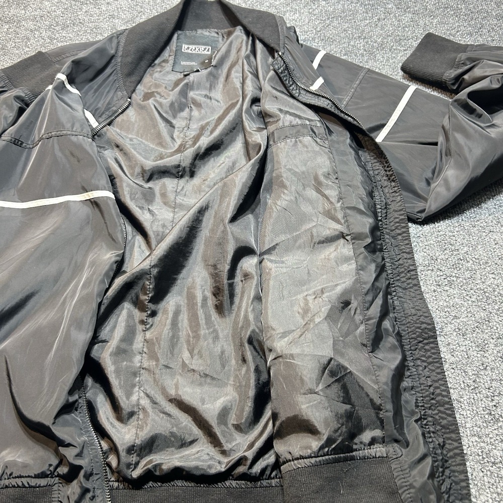 Ezekial Jacket Mens Large Black Full Zip Hooded Jacket Pockets Windbreaker - Picture 7 of 9